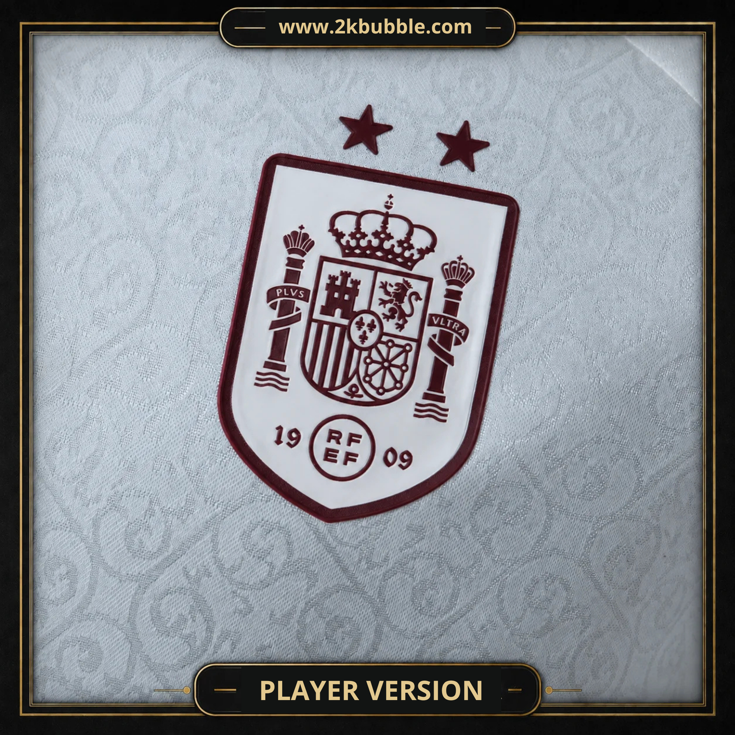 Spain Two Stars World Cup 2026 Away Football Jersey with Patch World Cup 2026 Winners White