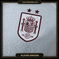 Spain Two Stars World Cup 2026 Away Football Jersey with Patch World Cup 2026 Winners White