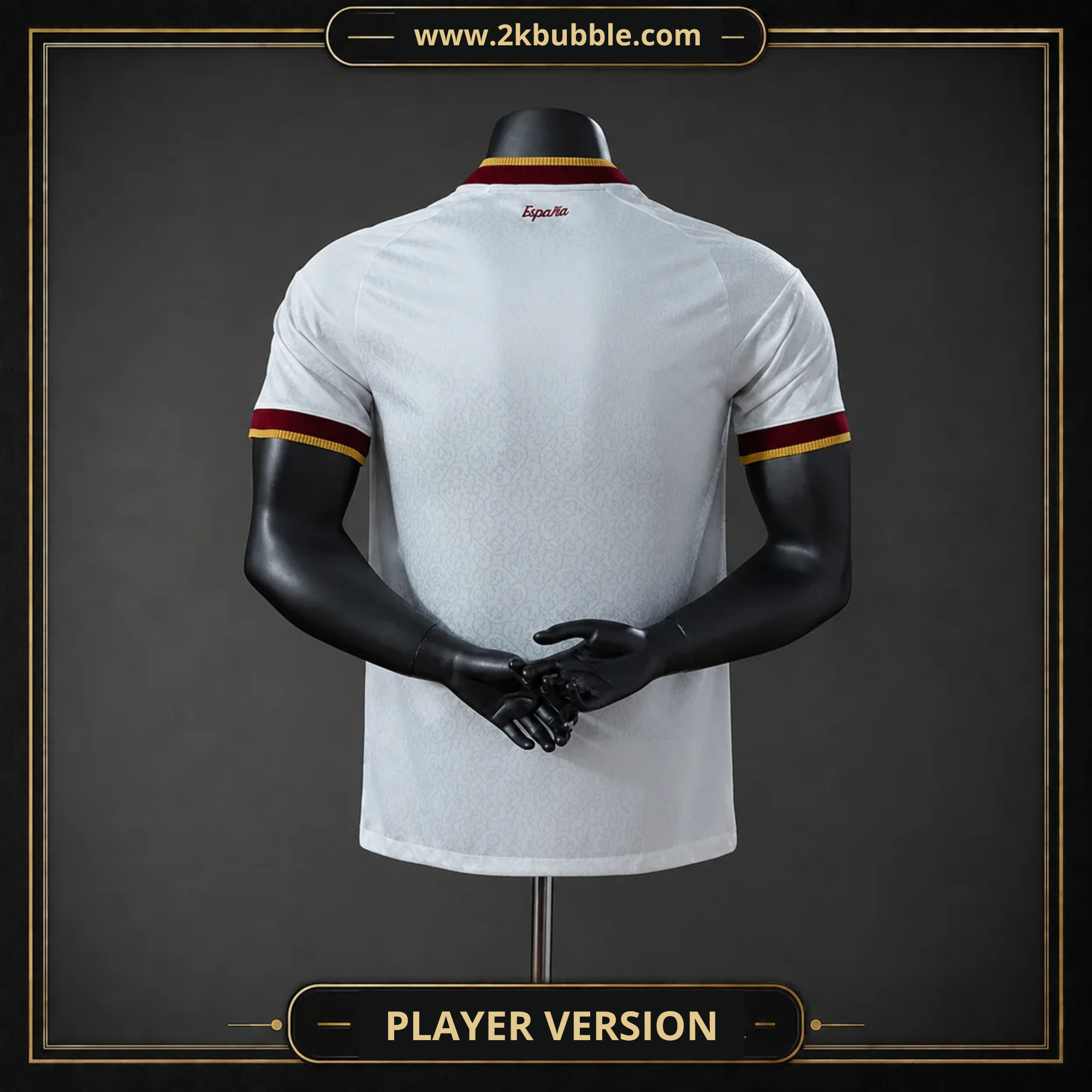Spain Two Stars World Cup 2026 Away Football Jersey with Patch World Cup 2026 Winners White