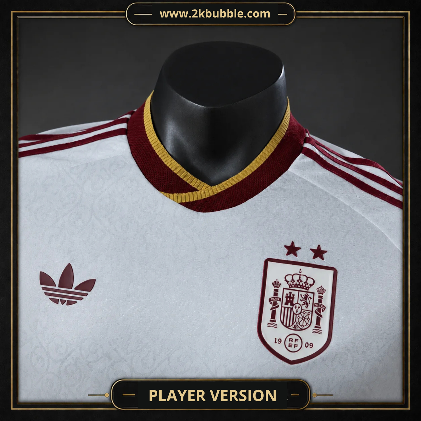 Spain Two Stars World Cup 2026 Away Football Jersey with Patch World Cup 2026 Winners White