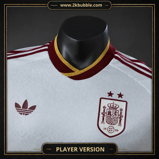Spain Two Stars World Cup 2026 Away Football Jersey with Patch World Cup 2026 Winners White
