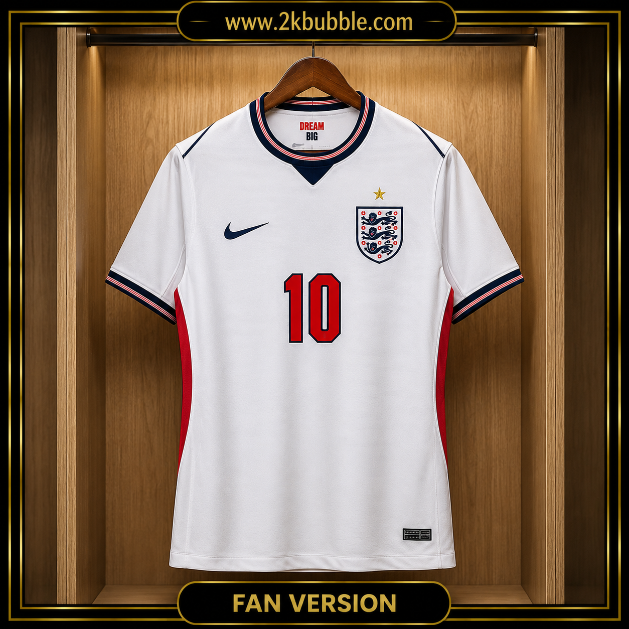 Bellingham 10 England Home Jersey World Cup 2026
