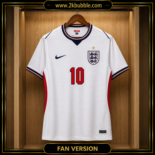 Bellingham 10 England Home Jersey World Cup 2026