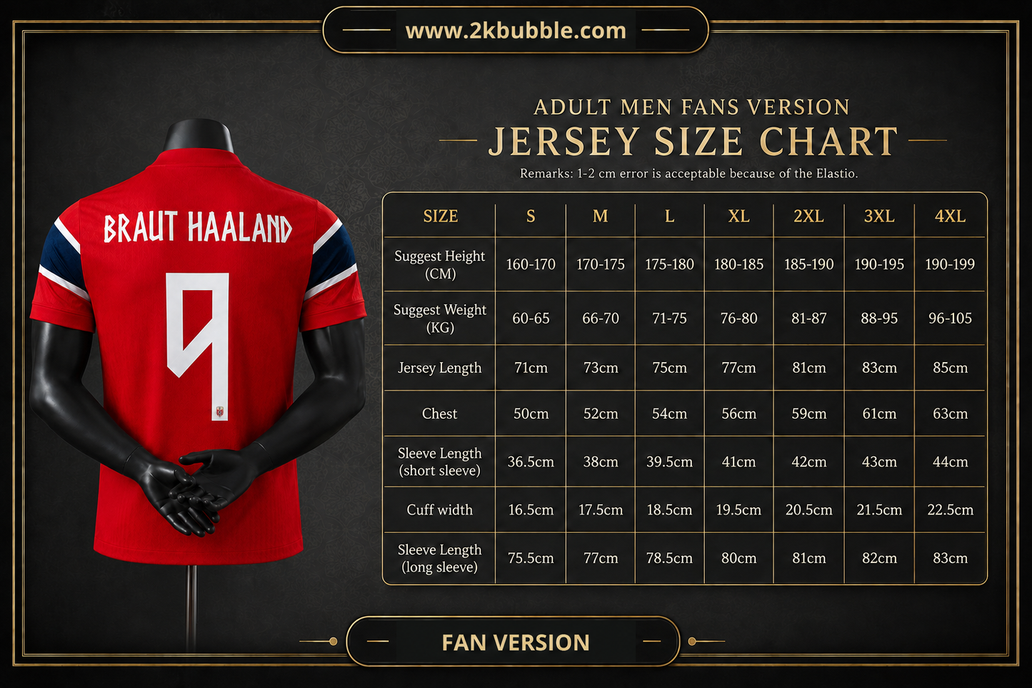 Braut Haaland 9 Norway Home Jersey World Cup 2026
